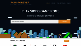 What Romsforever.co website looked like in 2020 (4 years ago)