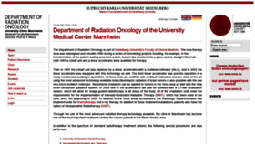 What Radiation-oncology.de website looked like in 2020 (3 years ago)