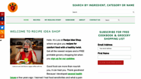 What Recipeideashop.com website looked like in 2020 (3 years ago)
