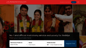 What Reddymatrimony.com website looked like in 2020 (3 years ago)