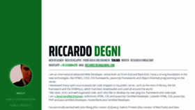What Riccardodegni.com website looked like in 2020 (3 years ago)