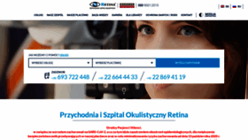 What Retina.pl website looked like in 2020 (3 years ago)