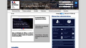 What Rhone.gouv.fr website looked like in 2020 (3 years ago)