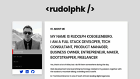 What Rudolphk.co.za website looked like in 2020 (3 years ago)