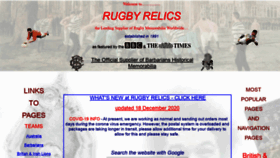 What Rugbyrelics.com website looked like in 2020 (3 years ago)