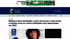 What Radiocacula.com.br website looked like in 2020 (3 years ago)