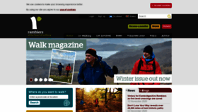 What Ramblers.org.uk website looked like in 2021 (4 years ago)