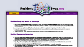 What Residentswap.org website looked like in 2021 (3 years ago)