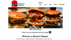 What Ronniesburgers.com website looked like in 2021 (3 years ago)