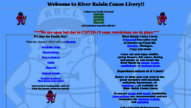 What Riverraisincanoelivery.com website looked like in 2021 (3 years ago)