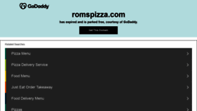 What Romspizza.com website looked like in 2021 (3 years ago)