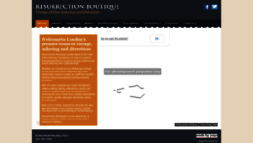 What Resurrectionboutique.co.uk website looked like in 2021 (3 years ago)