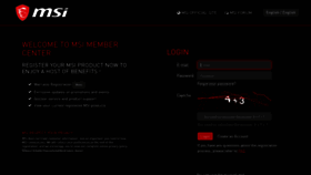 What Register.msi.com website looked like in 2021 (3 years ago)