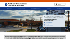 What Rehabhospitalwi.com website looked like in 2021 (3 years ago)