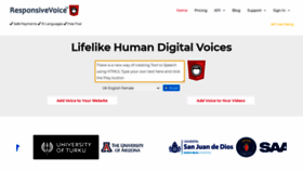 What Responsivevoice.org website looked like in 2021 (3 years ago)