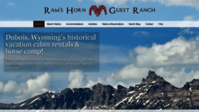What Ramshornguestranch.com website looked like in 2021 (3 years ago)