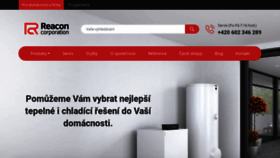 What Reacon.cz website looked like in 2021 (3 years ago)