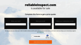 What Reliableinspect.com website looked like in 2021 (3 years ago)