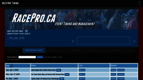 What Racepro.ca website looked like in 2021 (3 years ago)