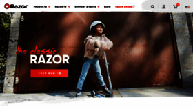 What Razor.com website looked like in 2021 (3 years ago)