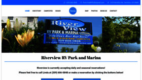What Riverviewrvparkandmarina.com website looked like in 2021 (3 years ago)
