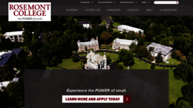 What Rosemont.edu website looked like in 2021 (3 years ago)