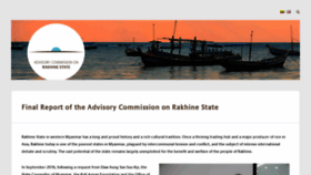 What Rakhinecommission.org website looked like in 2021 (3 years ago)