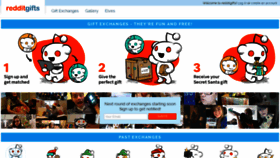 What Redditgifts.com website looked like in 2021 (3 years ago)