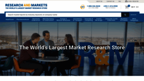 What Researchandmarkets.com website looked like in 2021 (4 years ago)