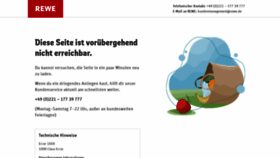 What Rewe.de website looked like in 2021 (3 years ago)