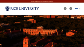 What Rice.edu website looked like in 2021 (3 years ago)