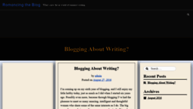 What Romancingtheblog.com website looked like in 2021 (3 years ago)