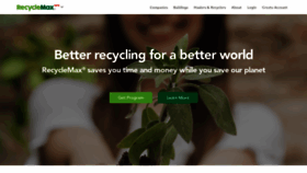 What Recyclemax.com website looked like in 2021 (3 years ago)