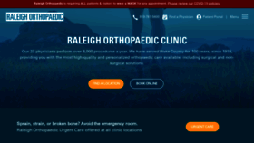 What Raleighortho.com website looked like in 2021 (3 years ago)