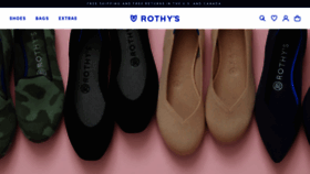 What Rothys.com website looked like in 2021 (3 years ago)