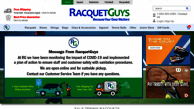 What Racquetguys.ca website looked like in 2021 (3 years ago)