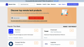 What Remote.tools website looked like in 2021 (4 years ago)