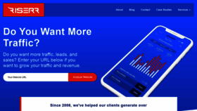 What Riserr.com website looked like in 2021 (3 years ago)