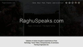 What Raghuspeaks.com website looked like in 2021 (3 years ago)