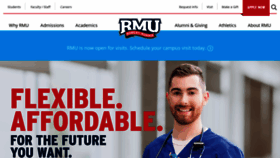 What Rmu.edu website looked like in 2021 (3 years ago)