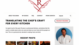 What Ruhlman.com website looked like in 2021 (3 years ago)