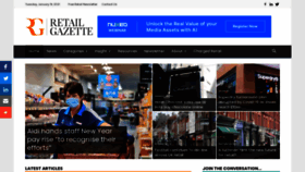 What Retailgazette.co.uk website looked like in 2021 (3 years ago)