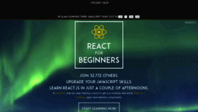 What Reactforbeginners.com website looked like in 2021 (3 years ago)