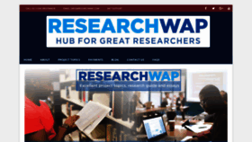 What Researchwap.com website looked like in 2021 (3 years ago)