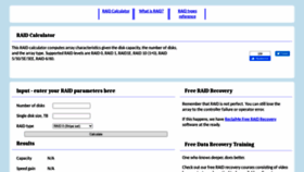 What Raid-calculator.com website looked like in 2021 (4 years ago)
