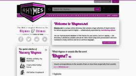 What Rhymes.net website looked like in 2021 (3 years ago)