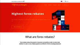What Rebatekingfx.com website looked like in 2021 (3 years ago)