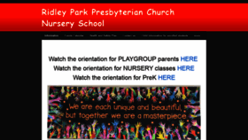 What Ridleyparkpresnurseryschool.com website looked like in 2021 (3 years ago)