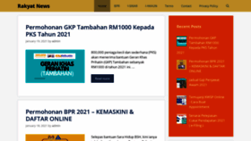 What Rakyatnews.my website looked like in 2021 (3 years ago)