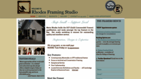 What Rhodesframing.com website looked like in 2021 (3 years ago)